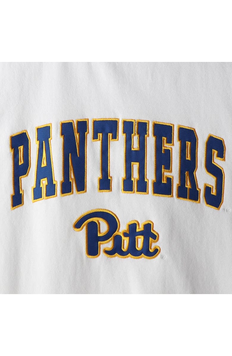 COLOSSEUM Men's Colosseum White Pitt Panthers Arch & Logo Sweatshirt, Alternate, color, White