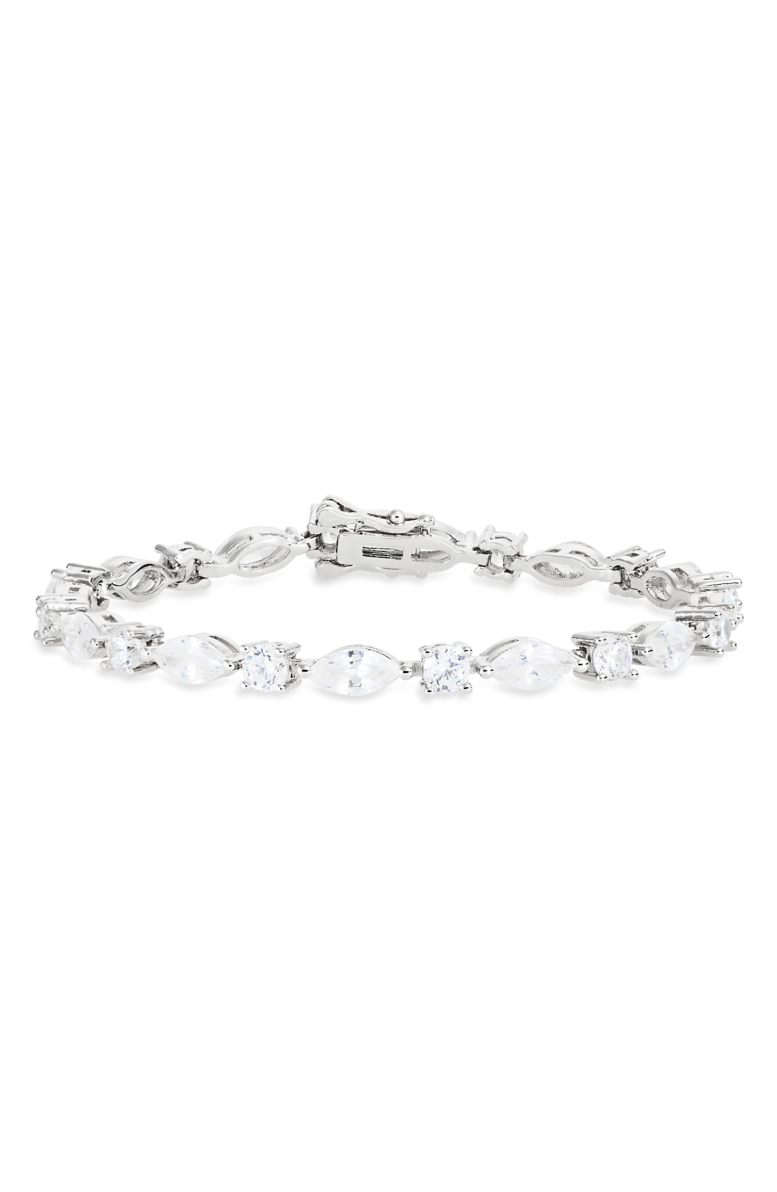 NORDSTROM RACK Mixed Cubic Zirconia Tennis Bracelet
