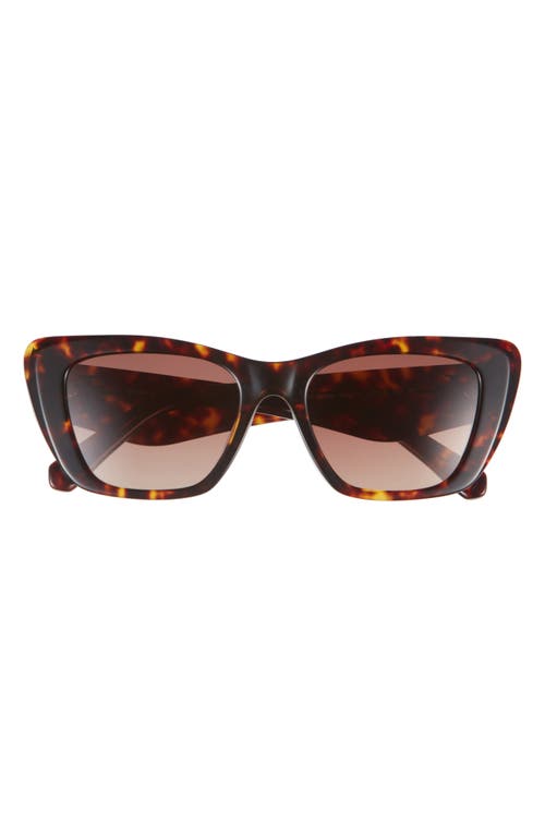 Tory Burch 52mm Polarized Cat Eye Sunglasses In Brown