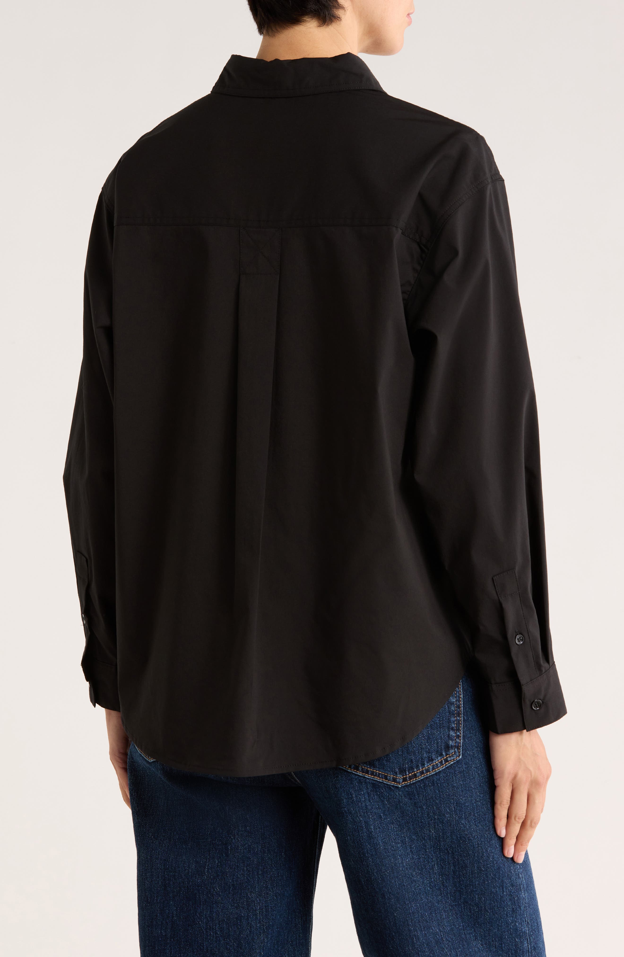 Drop Shoulder Button-Up Shirt - image 2