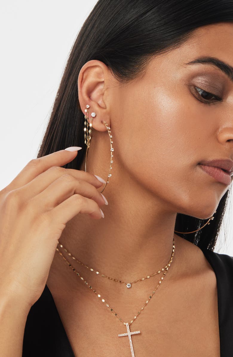 LANA Double Blake Diamond Ear Cuff, Alternate, color,