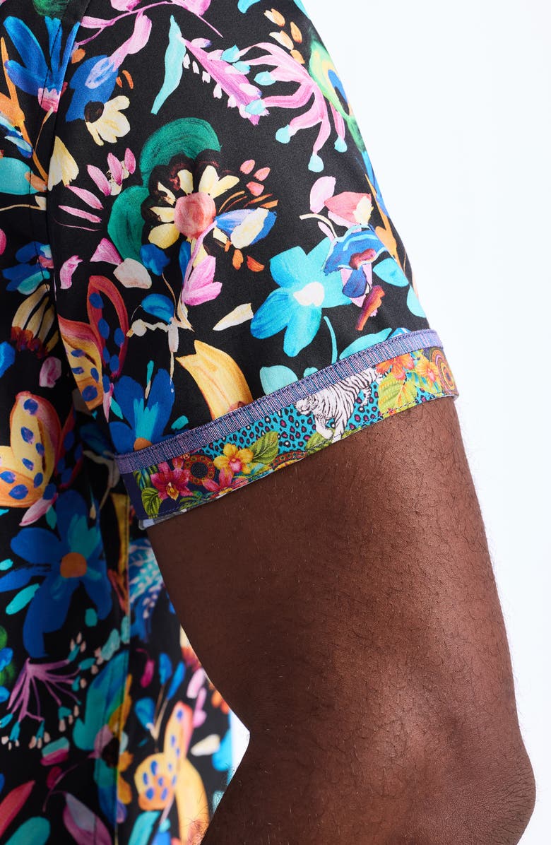 Robert Graham Vernon Short Sleeve Cotton Dress Shirt, Alternate, color, 