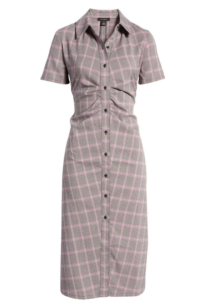 Check Print Shirtdress, Alternate, color, BLACK- PURPLE HEAVEN CHECK