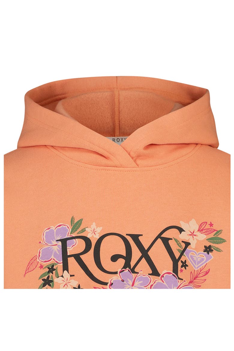 Kids' Coastal Flower Hoodie, Alternate, color, CANYON SUNSET
