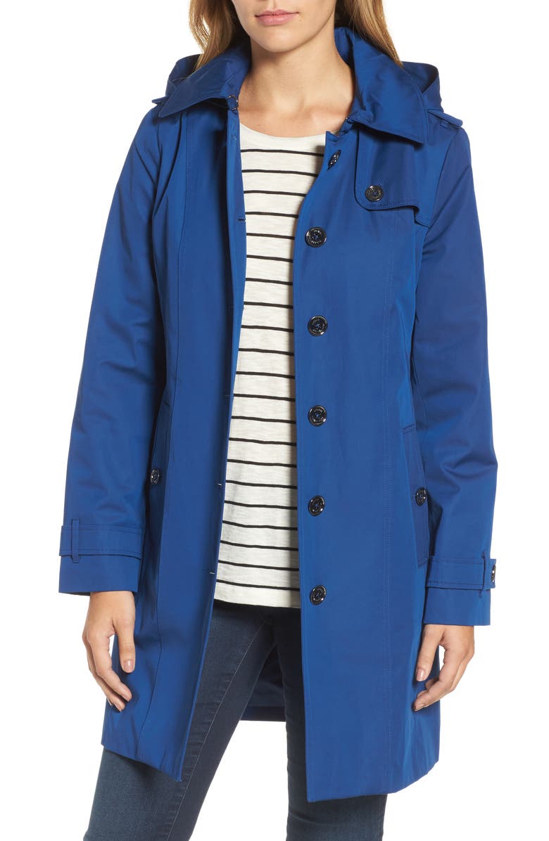 MICHAEL Michael Kors Core Trench Coat with Removable Hood & Liner, Main, color, 