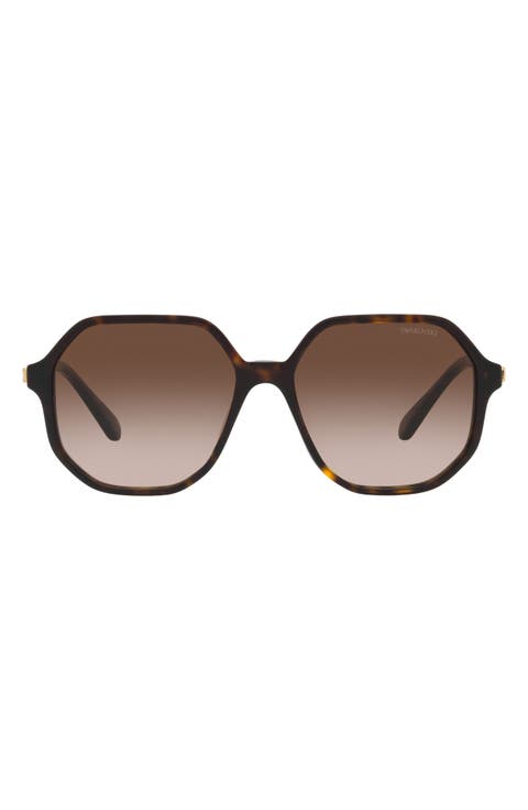 57mm Gradient Octagonal Sunglasses