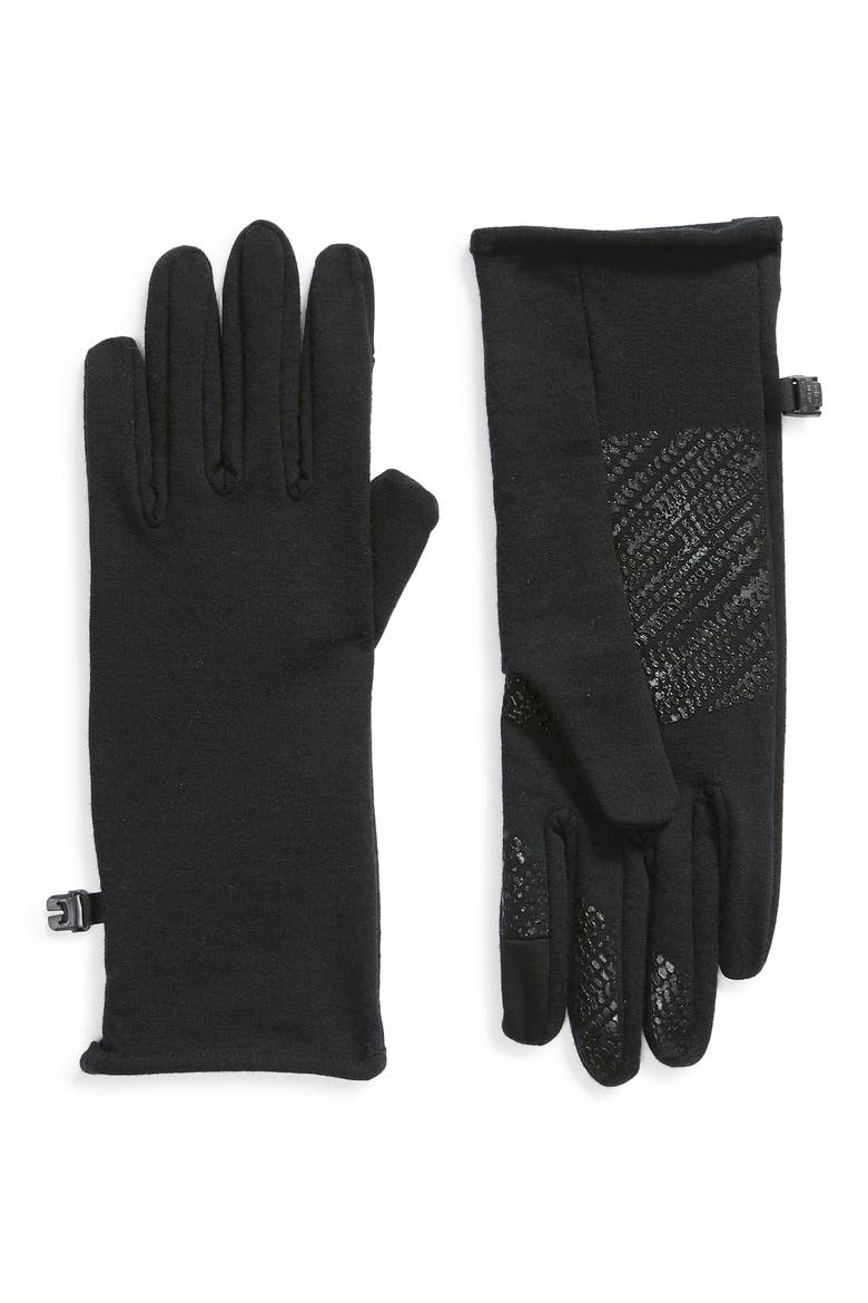 Quantum Touchscreen Compatible Merino Wool Gloves, Main, color, BLACK