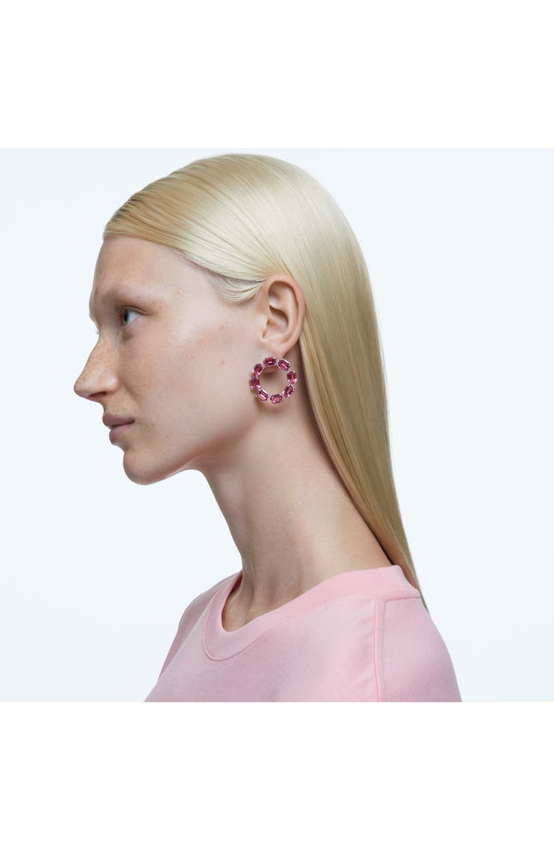 Swarovski Millenia Frontal Hoop Earrings, Alternate, color, 