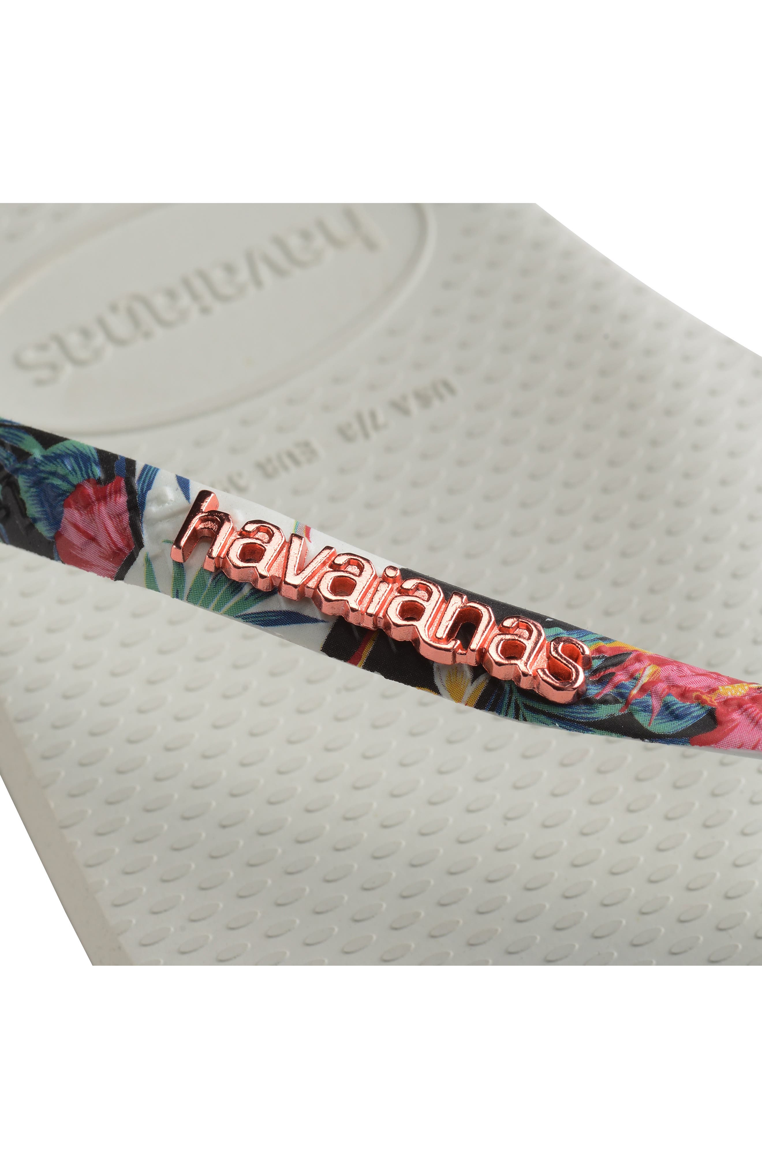 Slim Tropical Strap Flip Flop, Alternate, color, WHITE