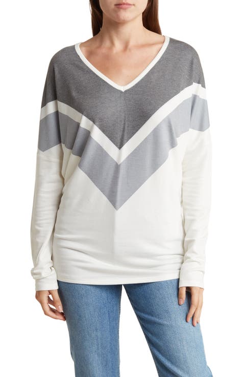 V-Neck Long Sleeve Top