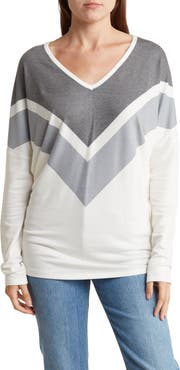 GO COUTURE V-Neck Long Sleeve Top