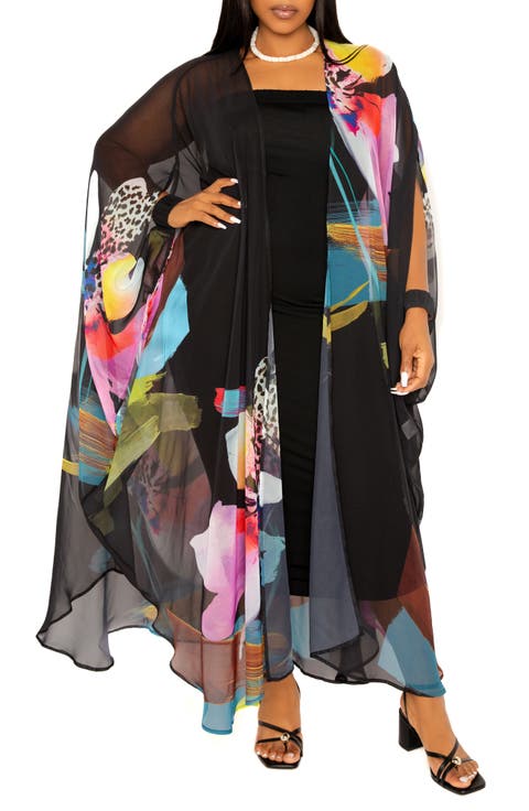 Floral Robe with Wristband