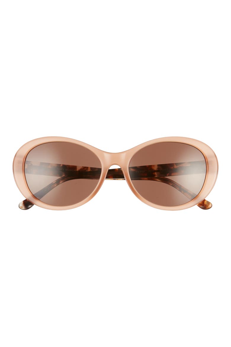 55mm Oval Sunglasses, Main, color, OPAL RED/ BROWN SOLID