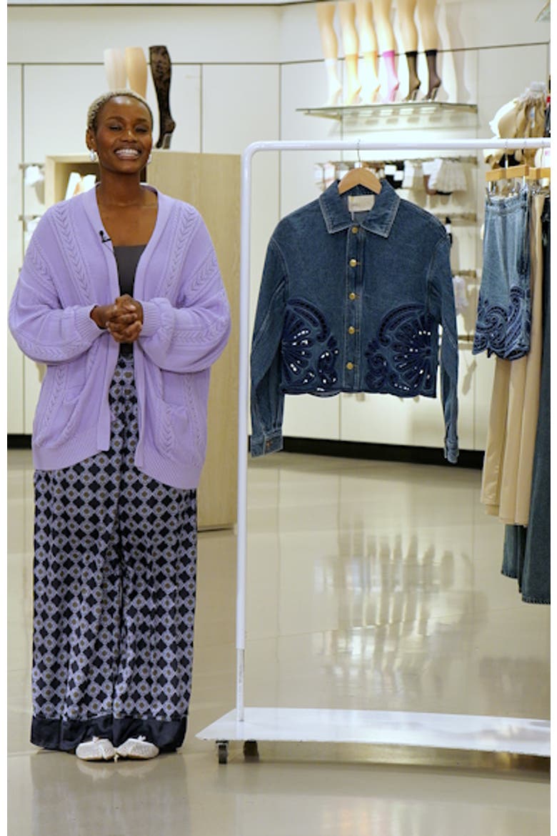 Bobbi Eyelet Denim Jacket video