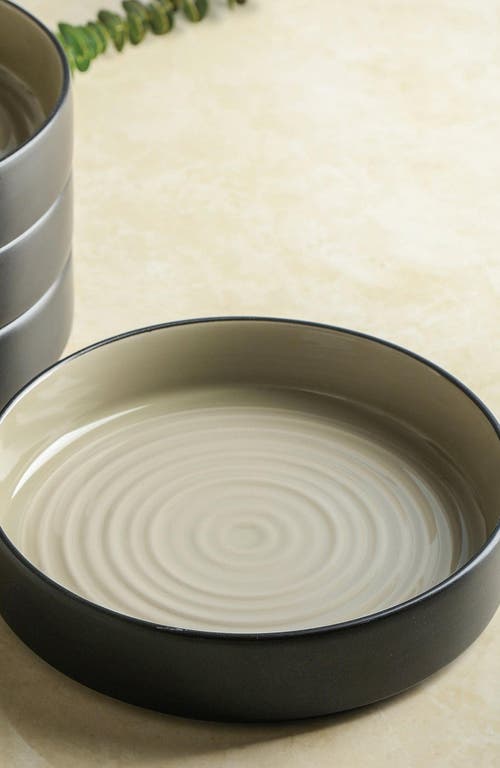 Stone Lain Elica Stoneware 12-piece Dinnerware Set In Black