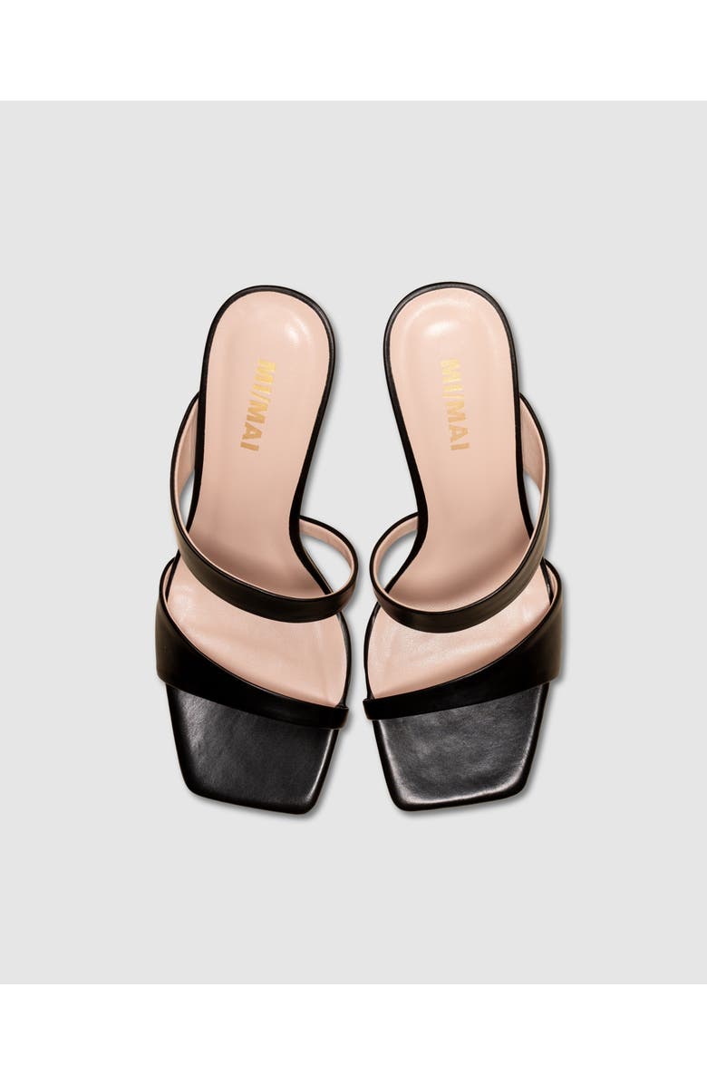 MI/MAI Tara Square Toe High Heel Mule, Alternate, color, Black