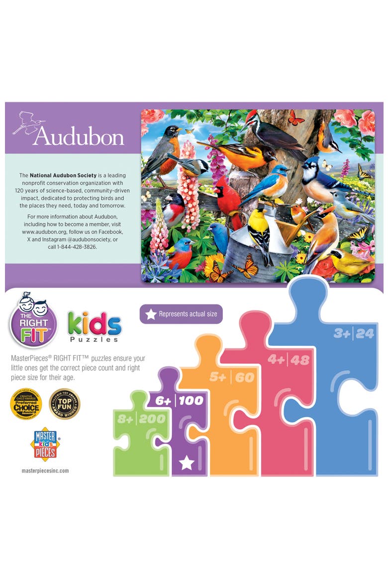 Audubon Spring Gathering 100pc Puzzle, Alternate, color, Multicolor