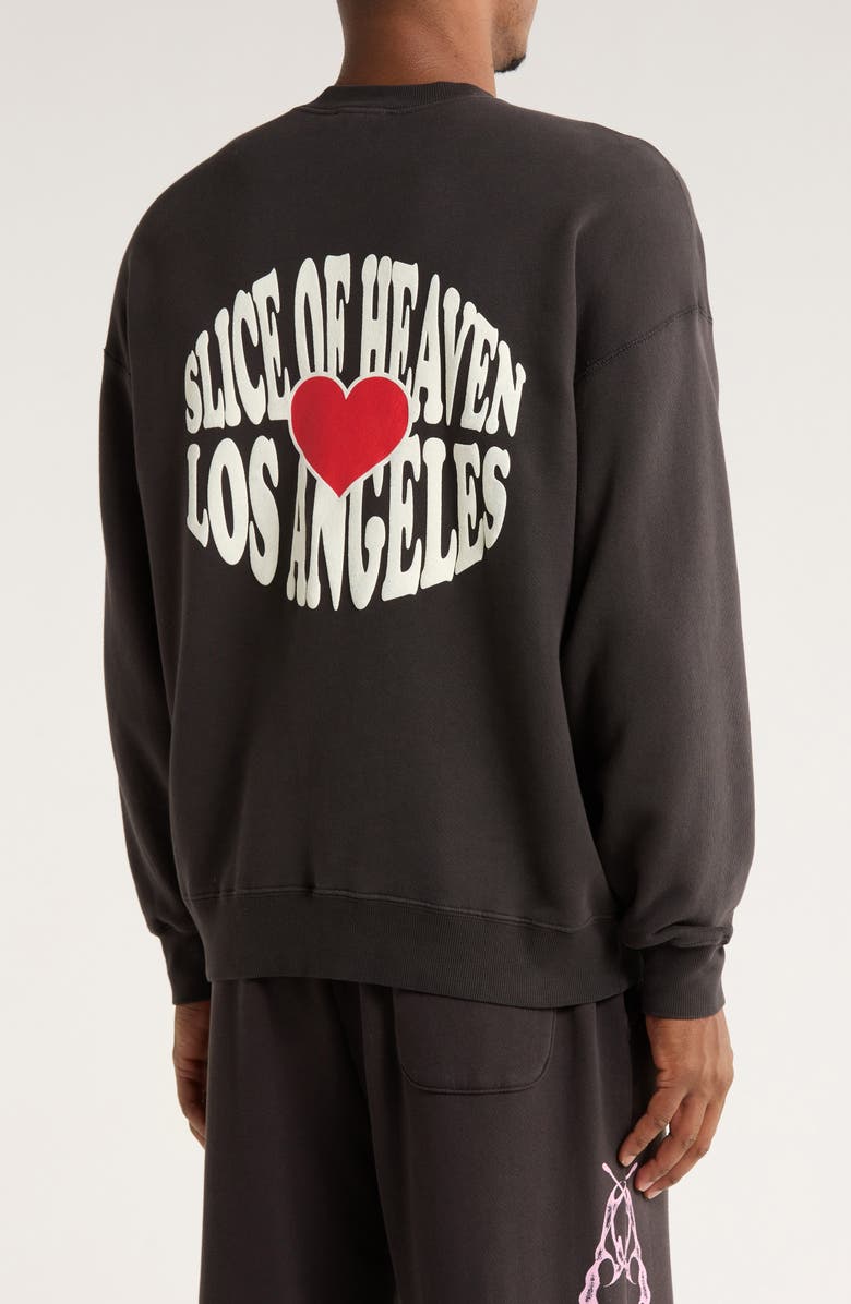 Elwood Slice of Heaven Organic Cotton Crewneck Sweatshirt, Alternate, color, Vintage Black