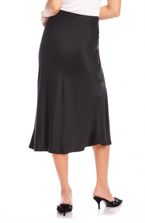 Fifteen Twenty Brielle Side Slit Midi Skirt In Black