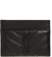 Saint Laurent Monogram Leather Card Case