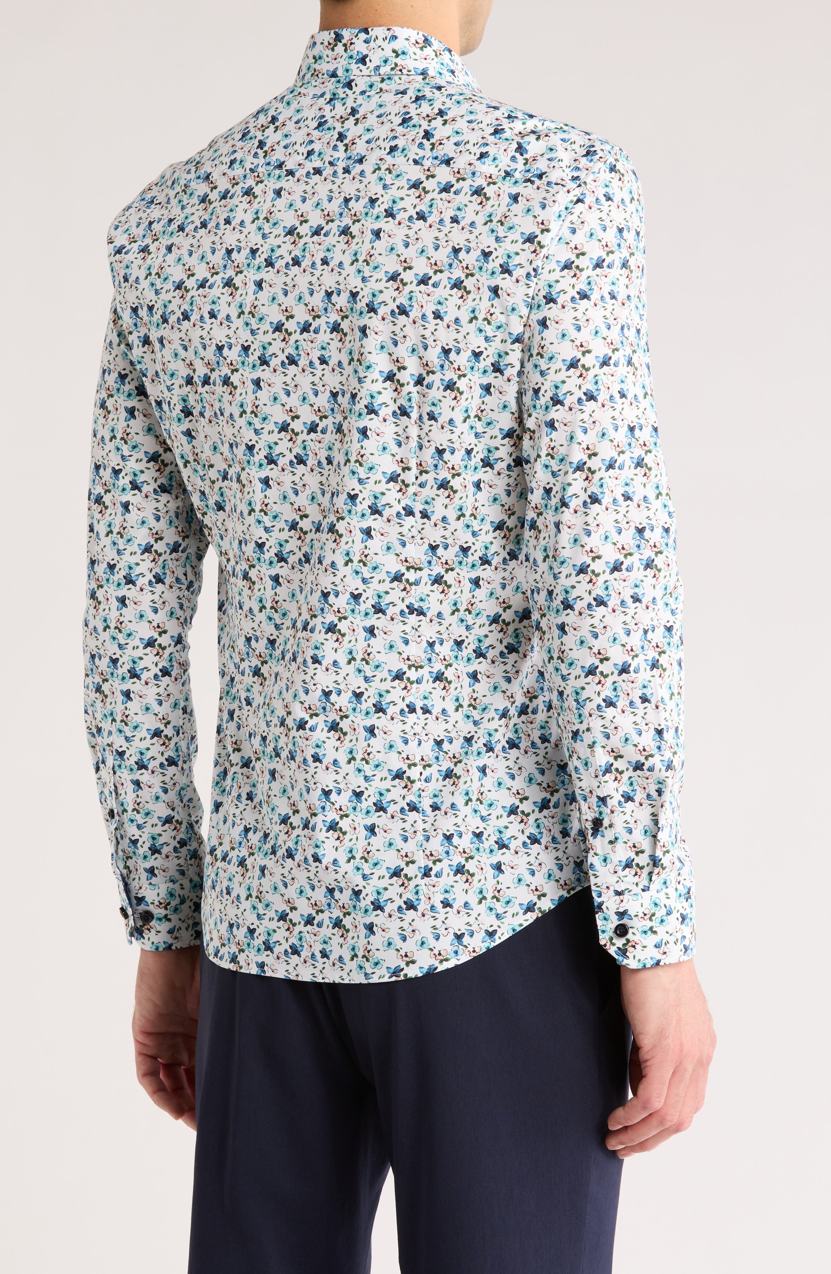 SOUL OF LONDON Stretch Cotton Button Up Shirt (Men) | Nordstromrack
