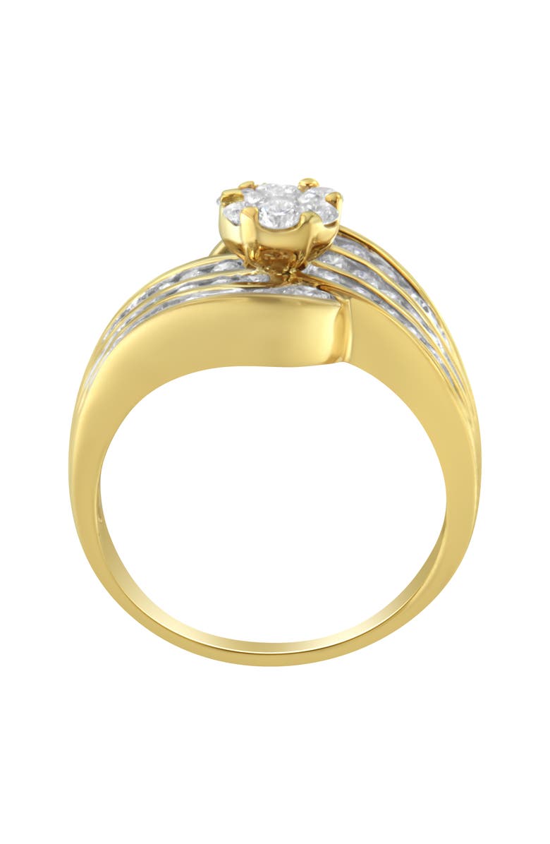 Haus of Brilliance 14K Yellow Gold 1 1/2 Cttw Diamond Cocktail Bypass Ring, Alternate, color, Yellow Gold