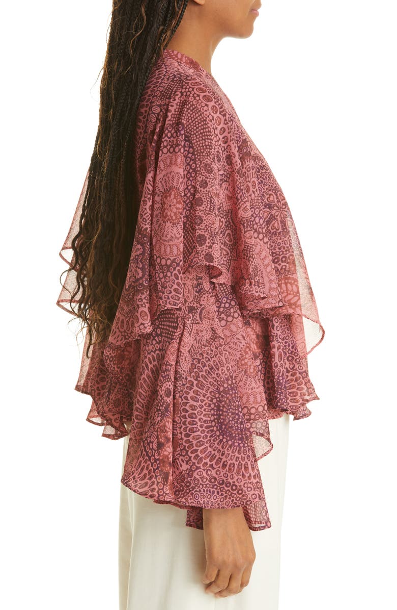 Ted Baker London Isuana Print Layered Blouse, Alternate, color, 