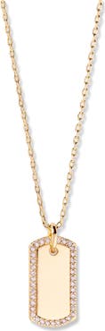Brook and York Lola Crystal Tag Pendant Necklace