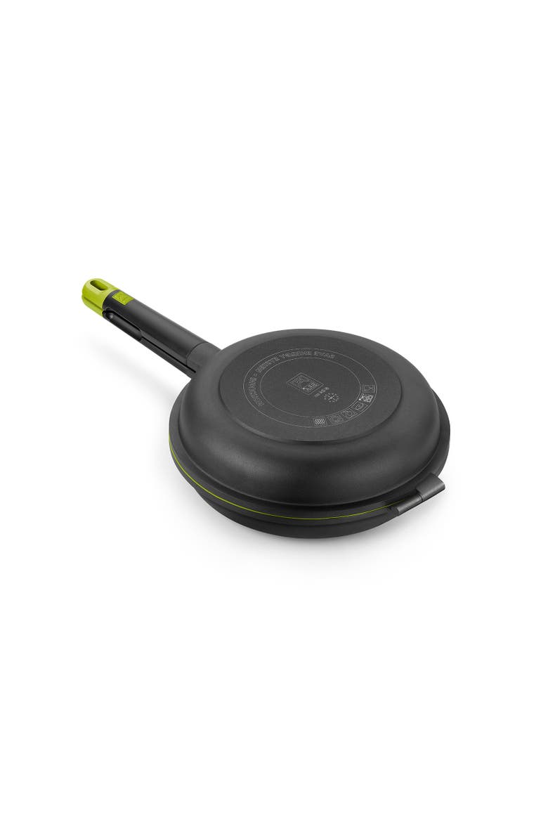 Foodie Dual Frying Pan Double Skillet for Spanish Omelets & Frittatas, 9.5-Inch, Main, color, Black