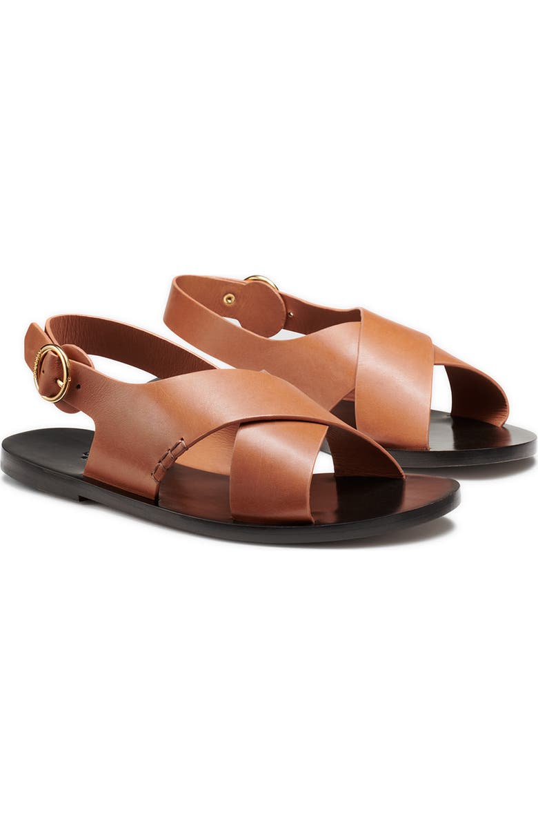 G.H.BASS Crisscross Slingback Sandal, Main, color, Tan