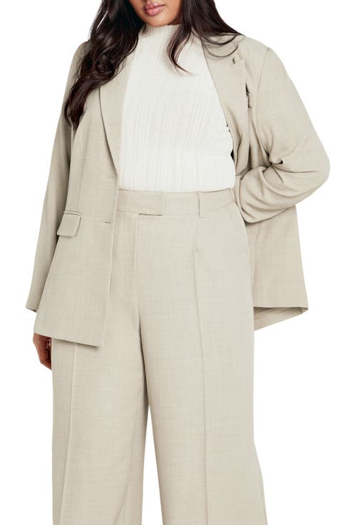 Elia Notch Lapel Stretch Blazer (Plus)