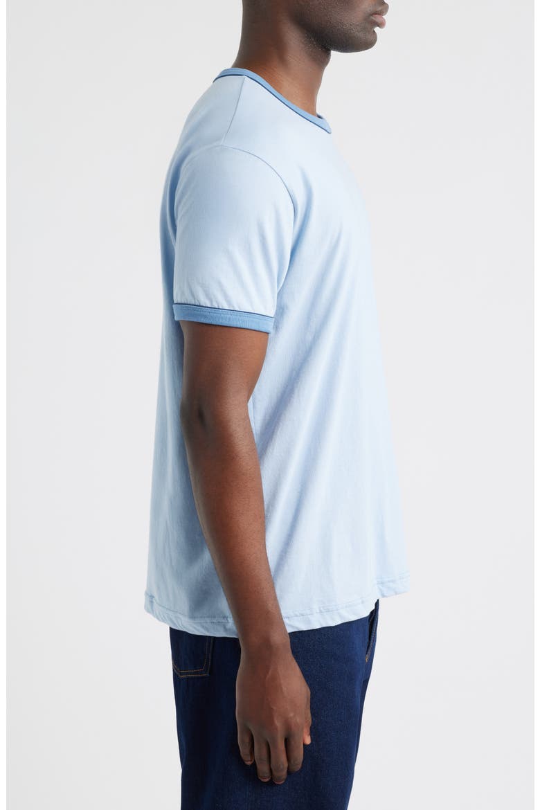 Piping Hot Cotton Ringer T-Shirt, Alternate, color, BLUE