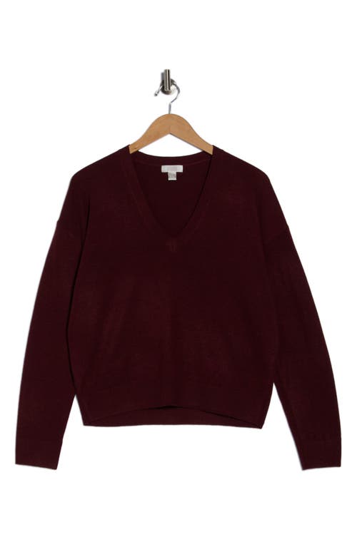 Nordstrom Rack V-neck Pullover Sweater In Burgundy