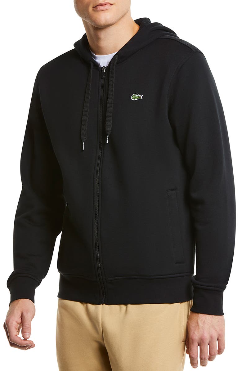 Lacoste Solid Zip Hoodie, Main, color, 