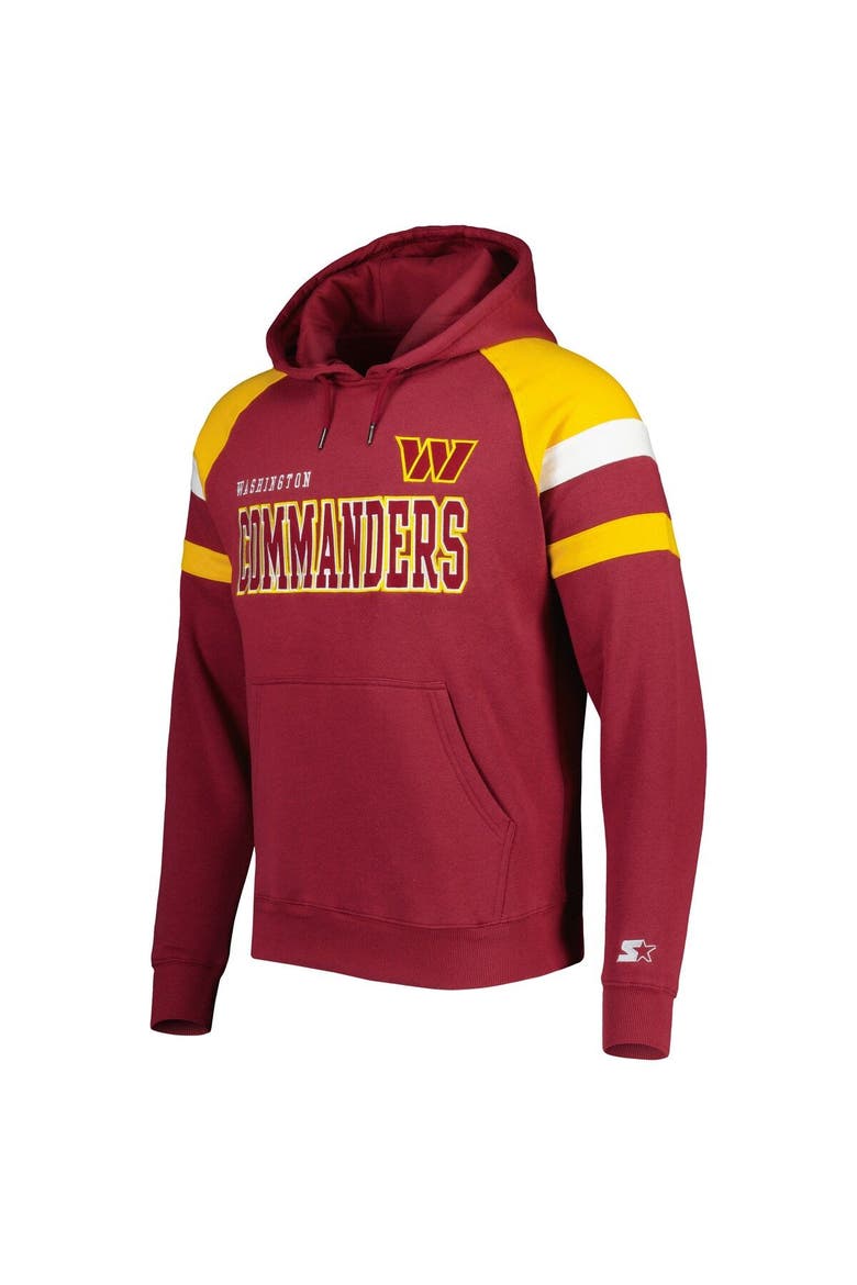 Men's Starter Burgundy Washington Commanders Draft Fleece Raglan Pullover Hoodie, Alternate, color, Burgundy