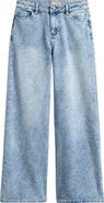 Tractr Kids' Wide Leg Leopard Print Jeans