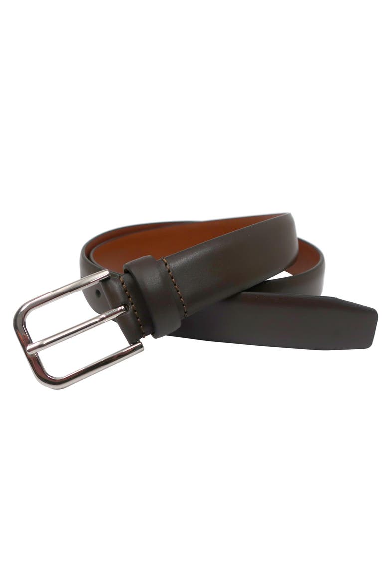 Smooth Calf Leather Belt, Main, color, Brown