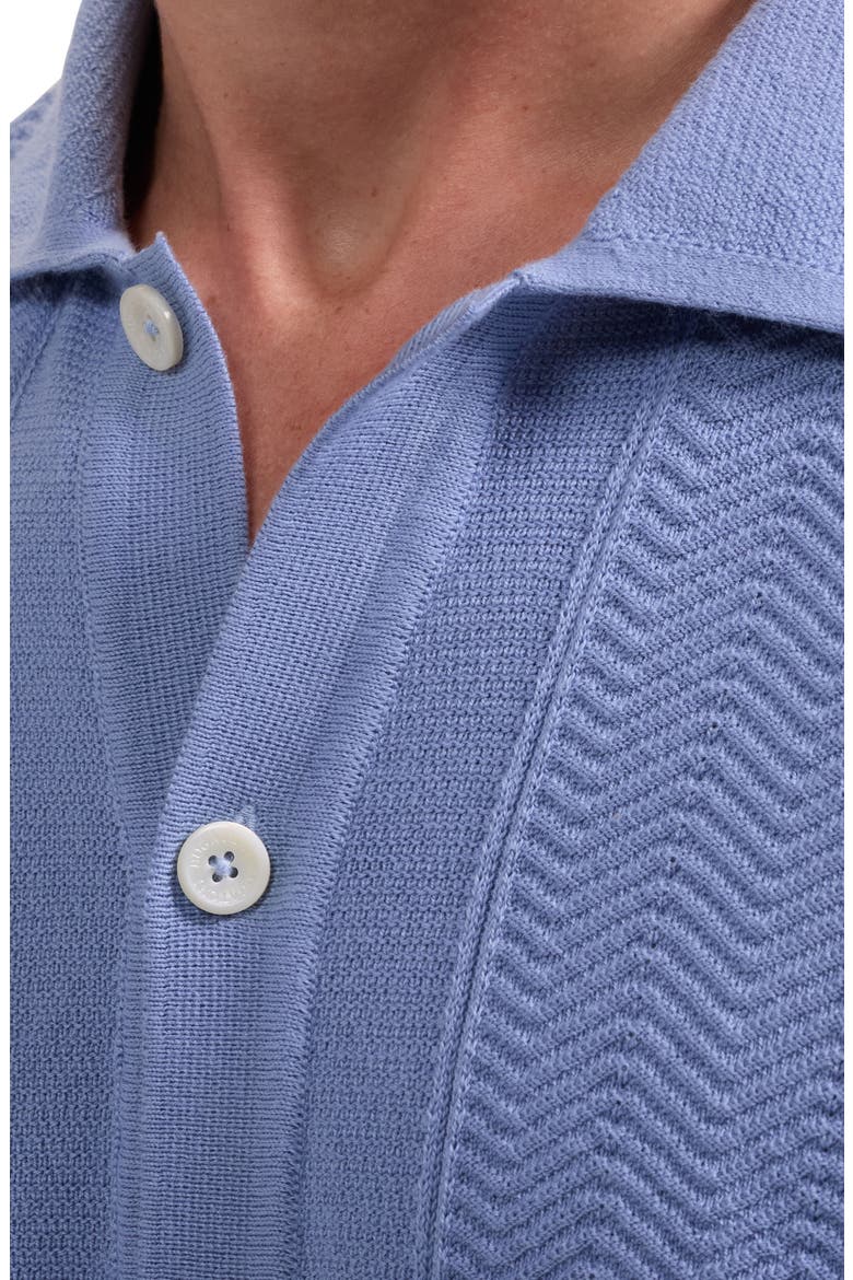 Short Sleeve Cardigan, Alternate, color, AIR BLUE