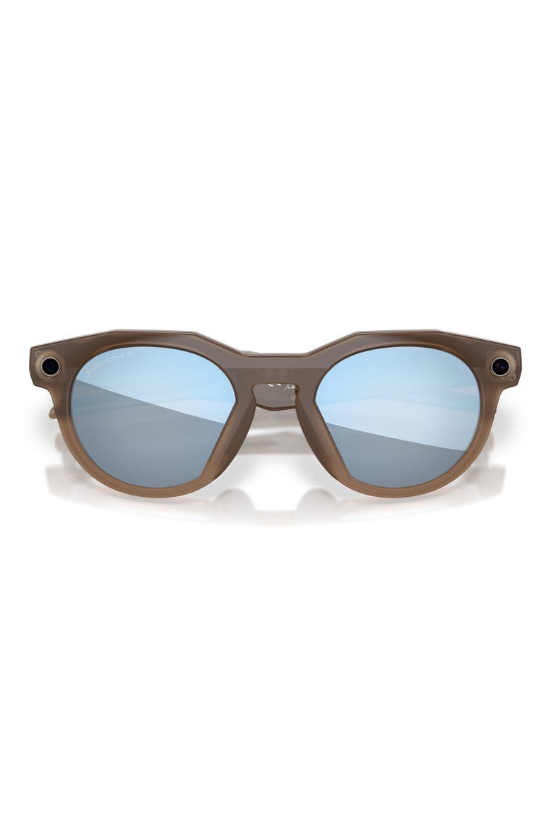 Gender Inclusive HSTN 51mm Polarized Round Sunglasses, Alternate, color, BROWN SMOKE / PRIZM