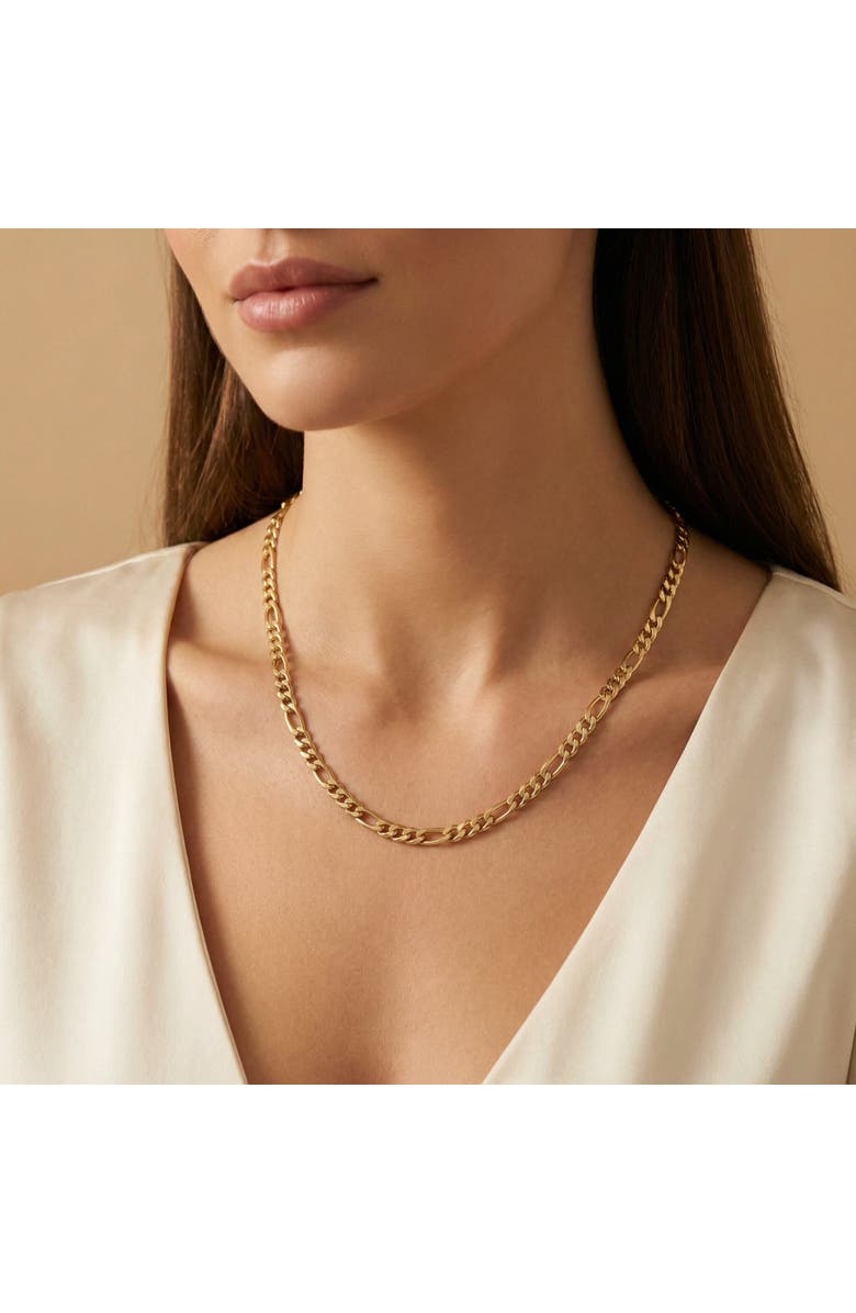 Bliss Diamond 14k Gold-filled Figaro Link Chain Necklace, Alternate, color, 14K Yellow Gold