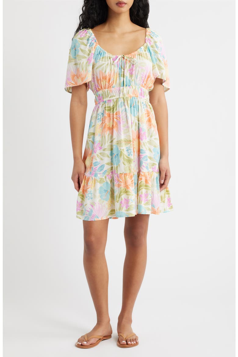 Catalina Island Floral Dress, Main, color, ORANGE