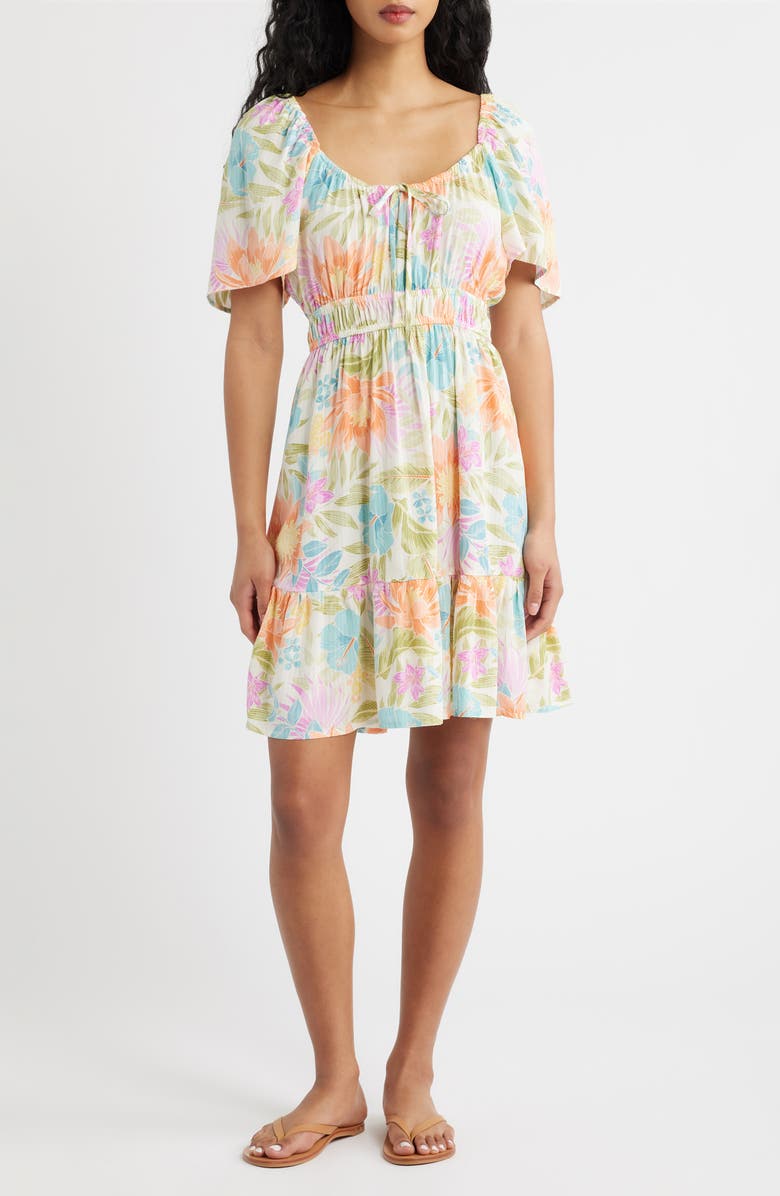 Rip Curl Catalina Island Floral Dress, Main, color, Orange