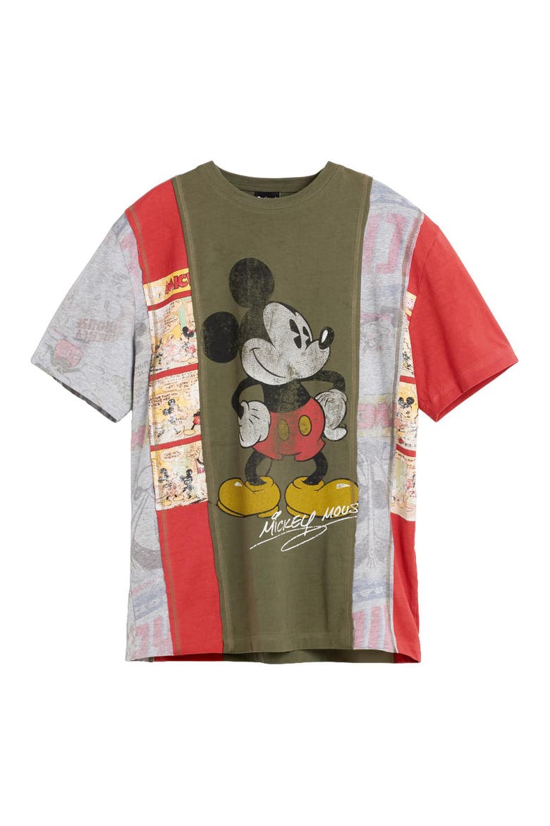 Mickey Collage T-Shirt, Alternate, color, LIGHT GREEN