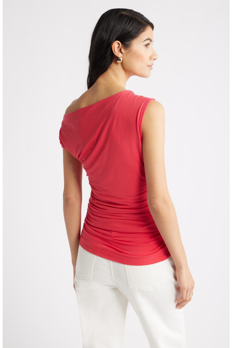 Asymmetric One-Shoulder Top, Alternate, color, RED SAUCY