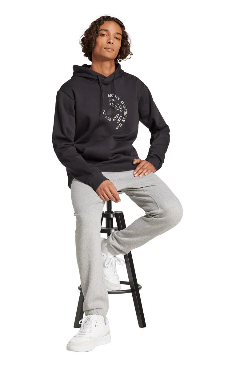 adidas Brand Love Fleece Hoodie, Alternate, color, 