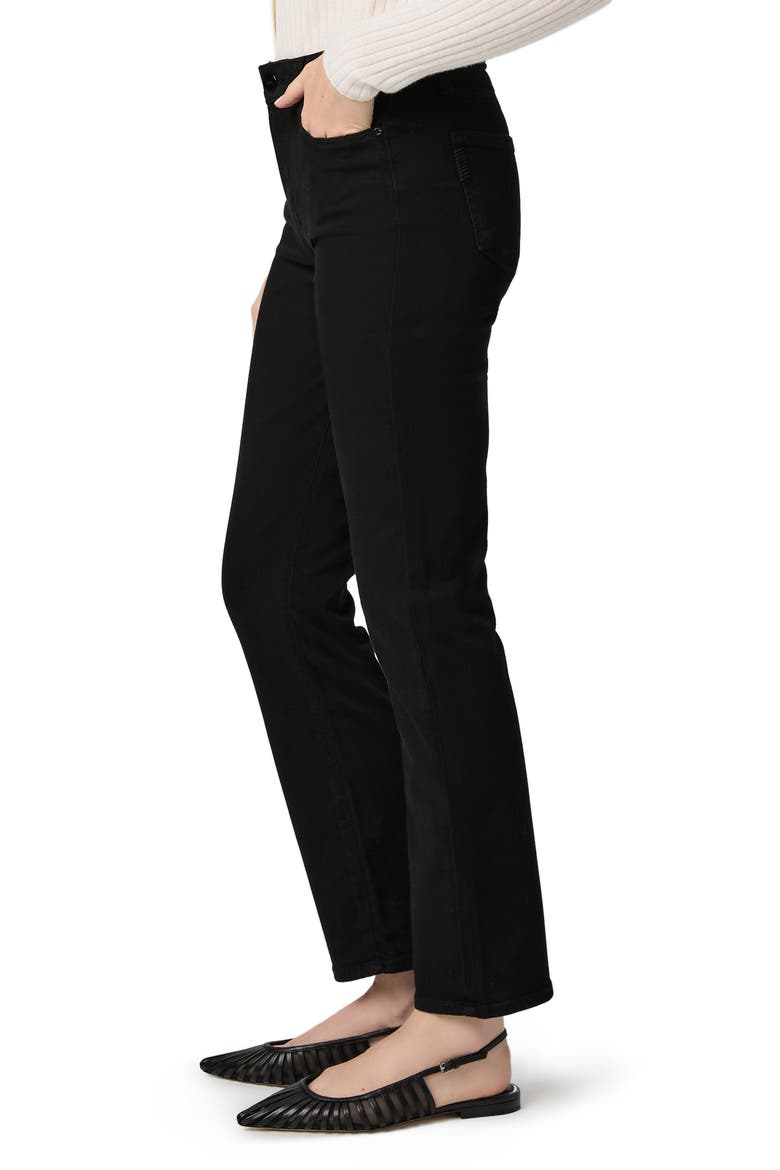 Cindy High Waist Ankle Straight Leg Jeans, Alternate, color, BLACK SHADOW