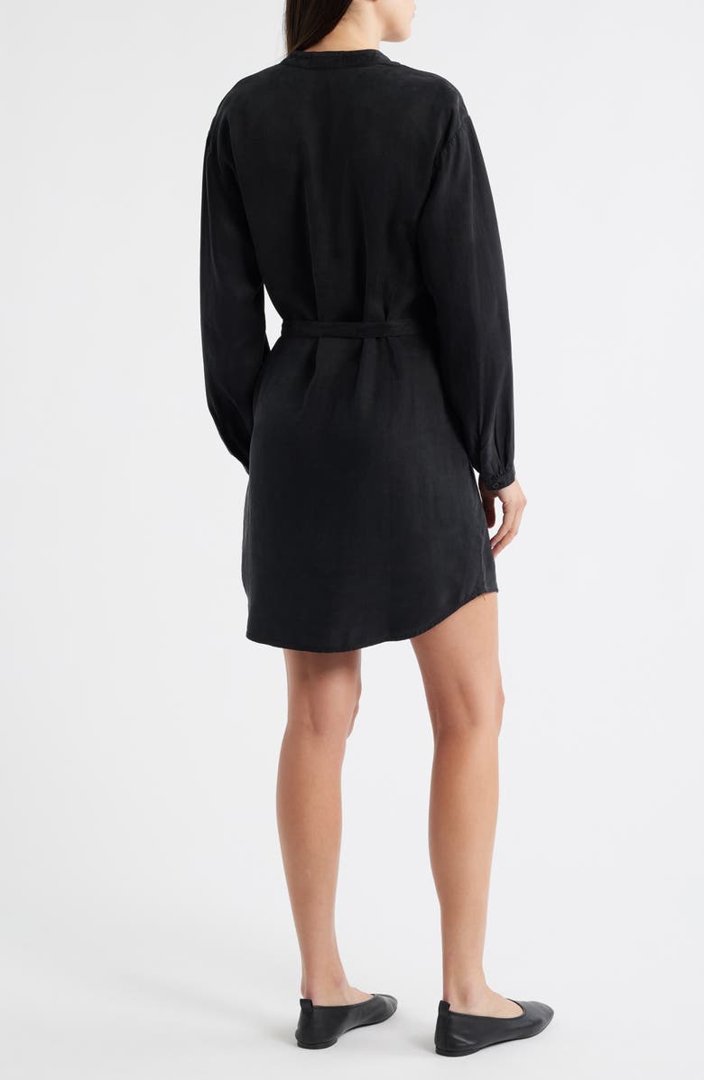 Bella Dahl Long Sleeve Belted Minidress, Alternate, color, Black