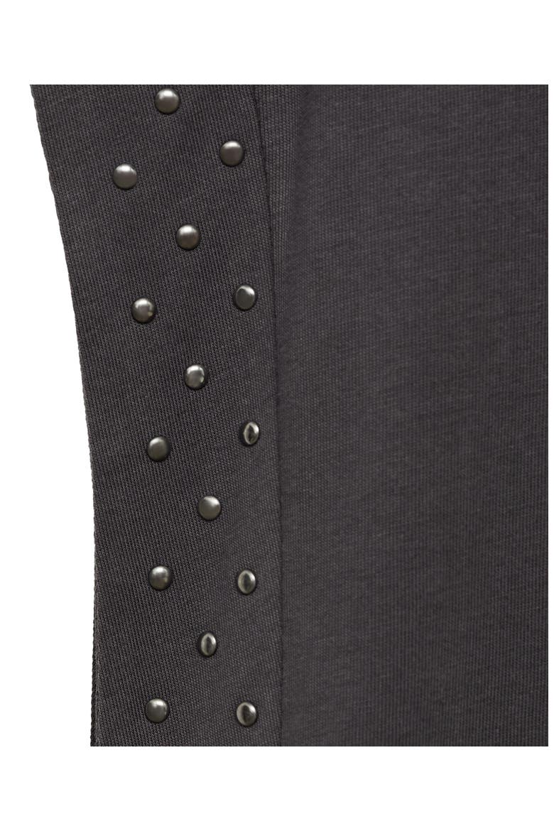 Studded Cap Sleeve T-Shirt, Alternate, color, GREY