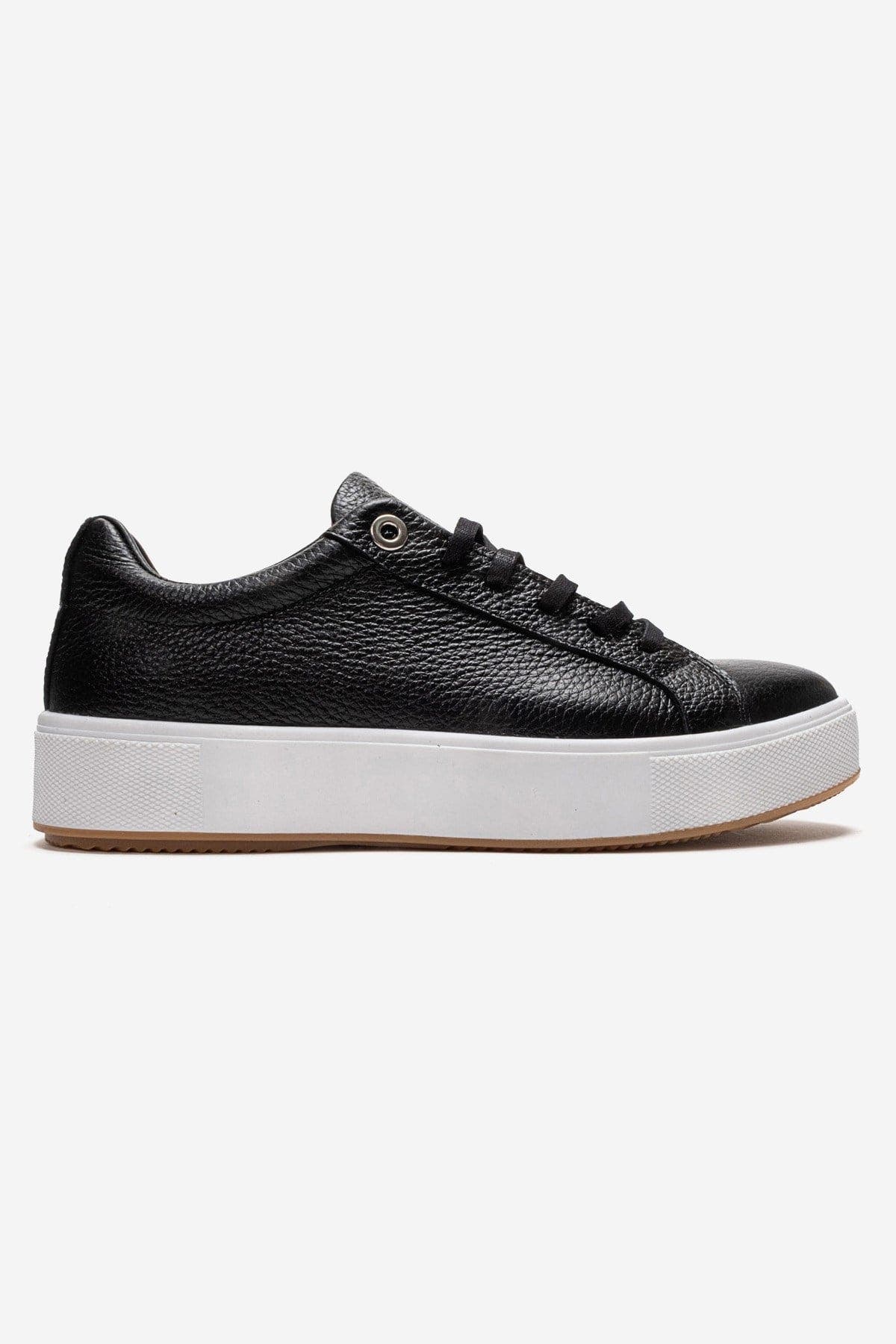 Forever & Always Shoes Pallen Leather Casual Sneaker, Alternate, color, Black