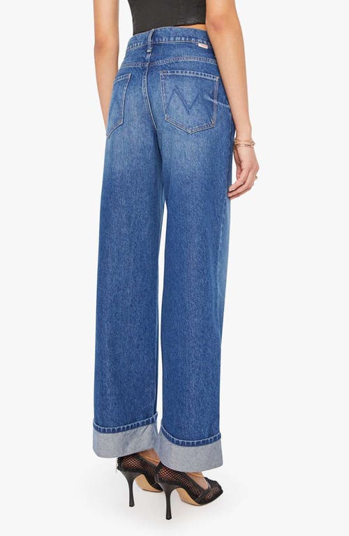 Mother The Smoothie Skimp Cuffed Wide Leg Jeans In Blue